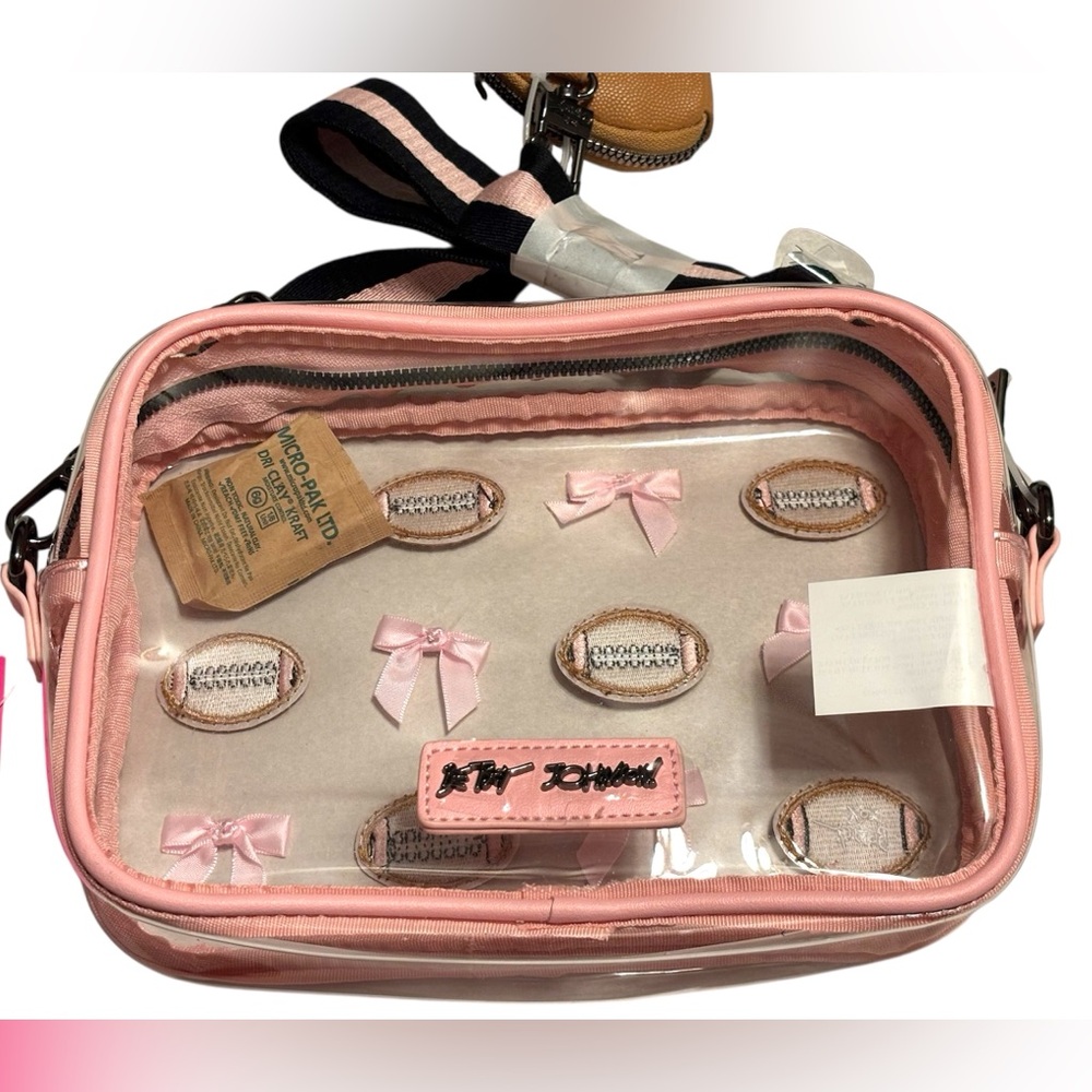 NWT•Betsey Johnson Clear Cheer Stadium bag - Picture 4 of 7